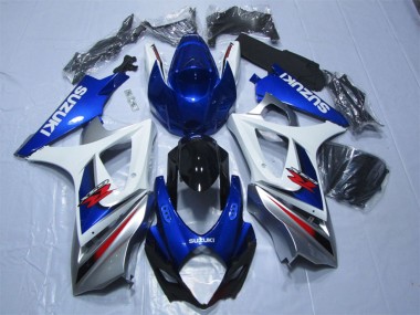 2007-2008 Suzuki GSXR 1000 Motorcycle Fairings - Blue White Red