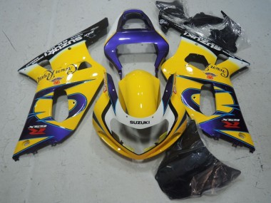 2001-2003 Suzuki GSXR 600 Motorcycle Fairings - Yellow Purple Black