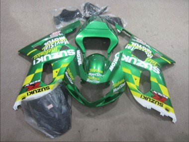 2001-2003 Suzuki GSXR 600 Motorcycle Fairings - Green Yellow Telefumica MoviStar