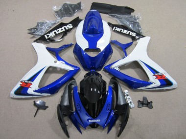 2006-2007 Suzuki GSXR 600 Motorcycle Fairings - White Blue Black Red