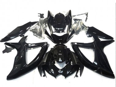 2008-2010 Suzuki GSXR 750 Motorcycle Fairings - Glossy Black