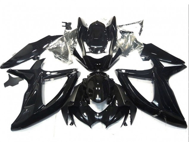 2008-2010 Suzuki GSXR 750 Motorcycle Fairings - Glossy Black