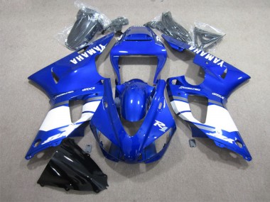1998-1999 Yamaha YZF R1 Motorcycle Fairings - Blue White with Decal