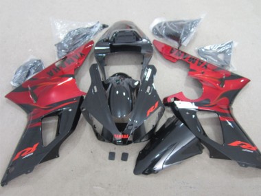 2000-2001 Yamaha YZF R1 Motorcycle Fairings - Red Glossy Black