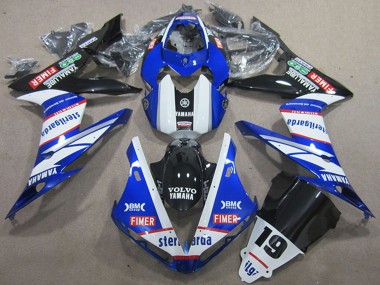 2004-2006 Yamaha YZF R1 Motorcycle Fairings - White Blue Black Red Volvo Sterilgarda 19
