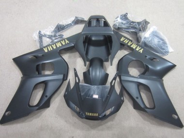 1998-2002 Yamaha YZF R6 Motorcycle Fairings - Matte Black Yellow Decal