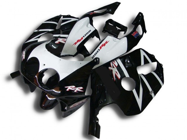 1990-1998 Black White RR CBR250RR Motorcycle Fairings