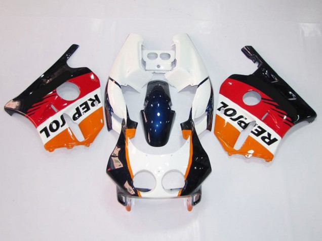 1990-1998 White Repsol CBR250RR Motorcycle Fairings