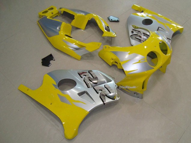 1990-1998 Yellow Silver CBR250RR Motorcycle Fairings