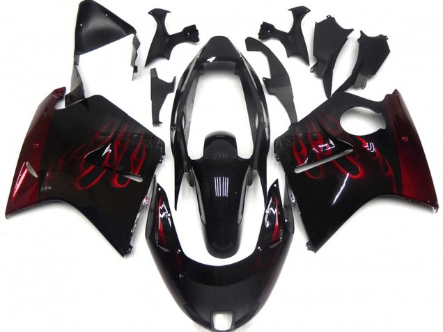 1996-2007 Deep Red Flame CBR1100XX Motorcycle Fairings