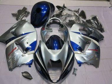 1997-2007 Blue and Silver GSXR 1300 Hayabusa Motorcycle Fairings
