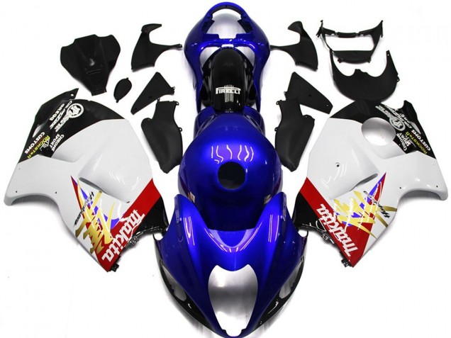 1997-2007 Blue and White Custom Logo GSXR 1300 Hayabusa Motorcycle Fairings