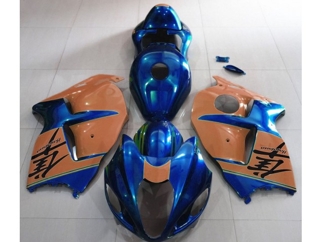 1997-2007 Gloss Blue and Desert Tan GSXR 1300 Hayabusa Motorcycle Fairings