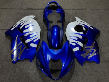 1997-2007 Gloss Blue and White GSXR 1300 Hayabusa Motorcycle Fairings