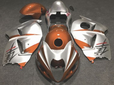 1997-2007 Gloss Orange and Silver GSXR 1300 Hayabusa Motorcycle Fairings