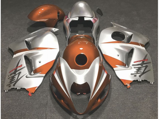 1997-2007 Gloss Orange and Silver GSXR 1300 Hayabusa Motorcycle Fairings