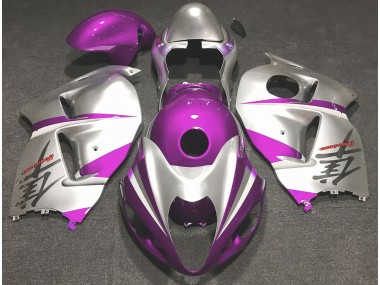 1997-2007 Gloss Pink and Silver GSXR 1300 Hayabusa Motorcycle Fairings