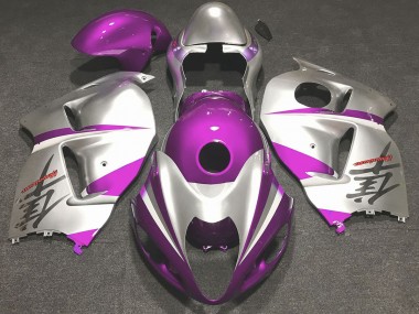 1997-2007 Gloss Pink and Silver GSXR 1300 Hayabusa Motorcycle Fairings