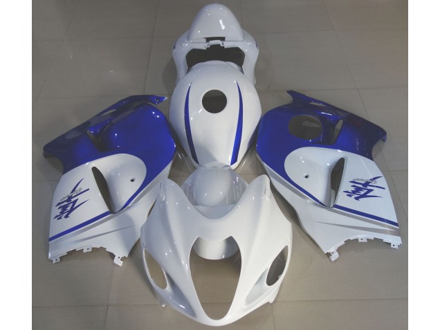 1997-2007 Gloss White & Deep Blue GSXR 1300 Hayabusa Motorcycle Fairings