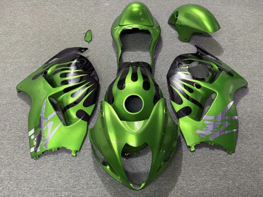 1997-2007 Green and Black GSXR 1300 Hayabusa Motorcycle Fairings