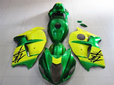 1997-2007 Green and Yellow GSXR 1300 Hayabusa Motorcycle Fairings