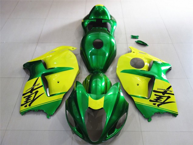 1997-2007 Green and Yellow GSXR 1300 Hayabusa Motorcycle Fairings