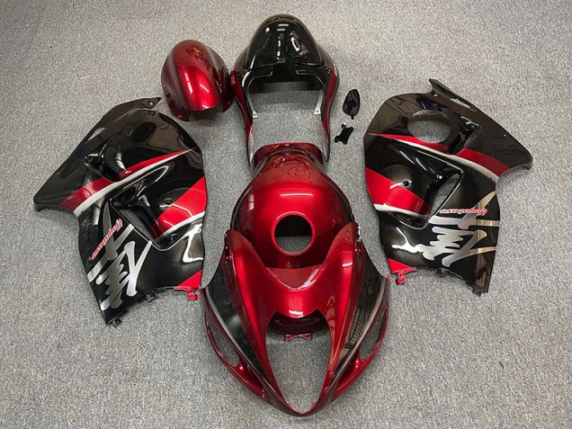1997-2007 Maroon and Black Style GSXR 1300 Hayabusa Motorcycle Fairings