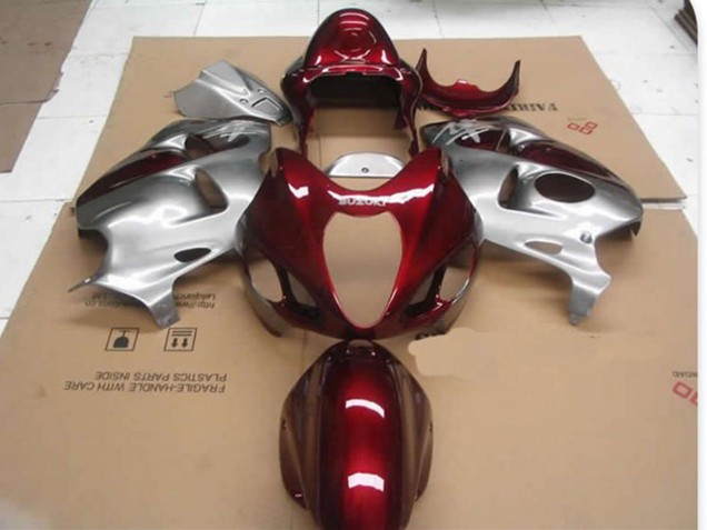 1997-2007 Red D Silver GSXR 1300 Hayabusa Motorcycle Fairings