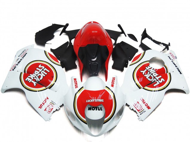 1997-2007 Red Lucky Strike Style GSXR 1300 Hayabusa Motorcycle Fairings