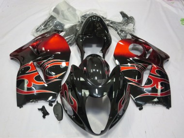 1997-2007 Red Swirl GSXR 1300 Hayabusa Motorcycle Fairings