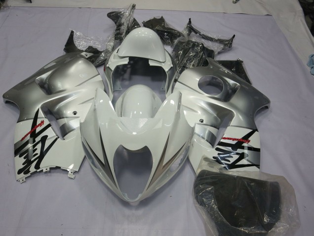 1997-2007 Silver White GSXR 1300 Hayabusa Motorcycle Fairings