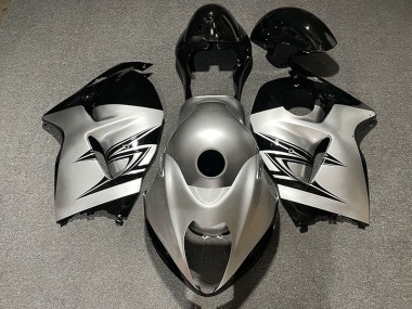1997-2007 Silver and Black GSXR 1300 Hayabusa Motorcycle Fairings