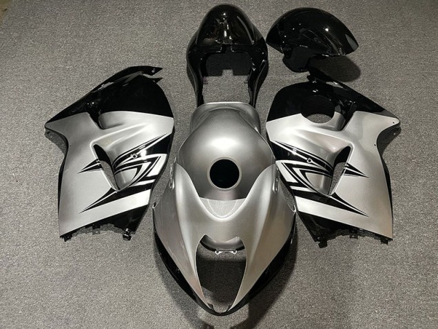 1997-2007 Silver and Black GSXR 1300 Hayabusa Motorcycle Fairings
