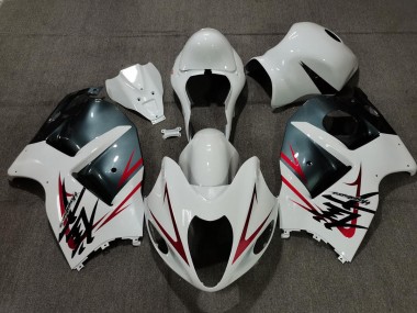 1997-2007 White Light Blue and Red GSXR 1300 Hayabusa Motorcycle Fairings