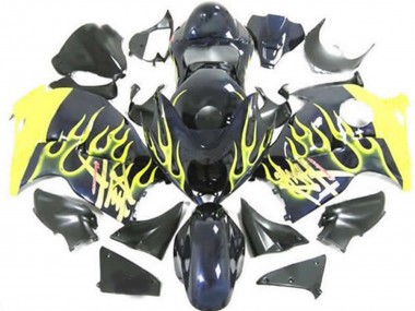 1997-2007 Yellow Flame GSXR 1300 Hayabusa Motorcycle Fairings