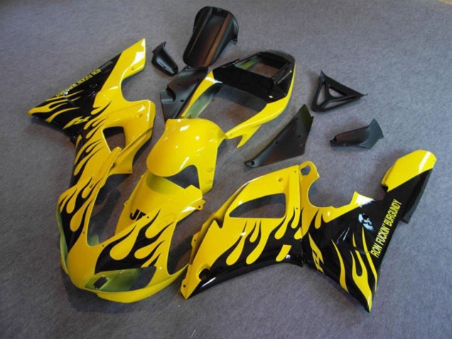 1998-1999 Yellow Flame R1 Motorcycle Fairings