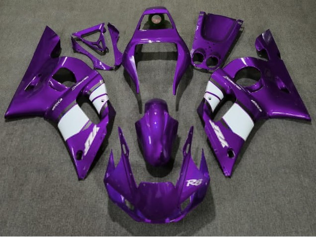1998-2002 Deep Purple & White R6 Motorcycle Fairings
