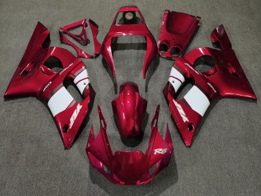 1998-2002 Deep Red & White R6 Motorcycle Fairings