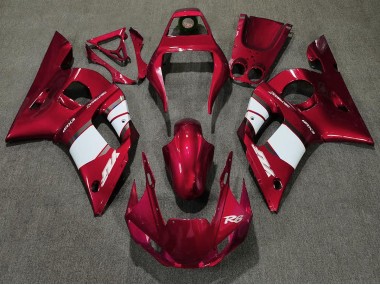 1998-2002 Deep Red & White R6 Motorcycle Fairings