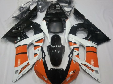 1998-2002 Gloss Orange and Black R6 Motorcycle Fairings