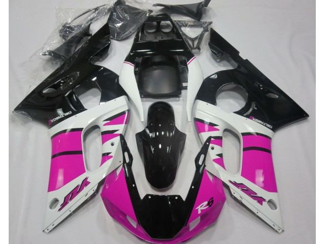1998-2002 Gloss Pink and Black R6 Motorcycle Fairings