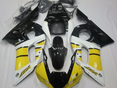 1998-2002 Gloss Yellow and Black R6 Motorcycle Fairings