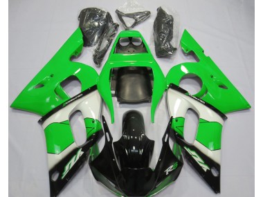 1998-2002 Green White and Black R6 Motorcycle Fairings