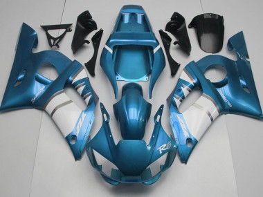 1998-2002 Light Blue & White R6 Motorcycle Fairings