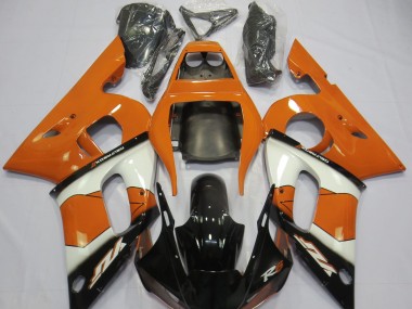 1998-2002 Orange White and Black R6 Motorcycle Fairings