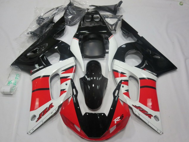 1998-2002 Red White Design R6 Motorcycle Fairings