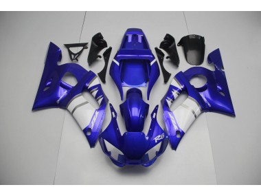 1998-2002 Silver White and Blue R6 Motorcycle Fairings