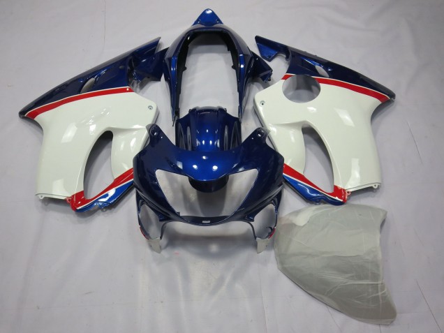 1999-2000 Deep Blue White and Red CBR600 F4 Motorcycle Fairings