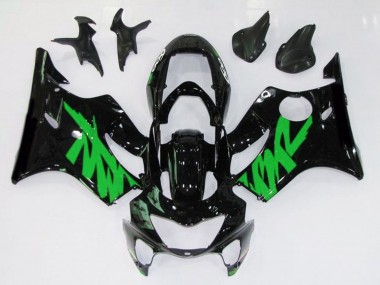 1999-2000 Gloss Black & Green CBR600 F4 Motorcycle Fairings