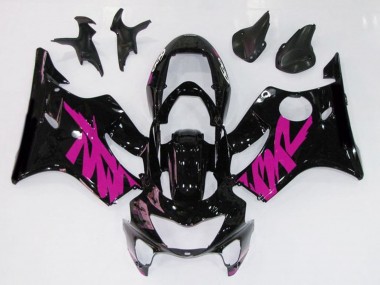 1999-2000 Gloss Black & Pink CBR600 F4 Motorcycle Fairings